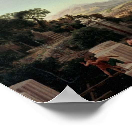 Uitzicht van de Bloem van Griekenland Poster (Hoek)