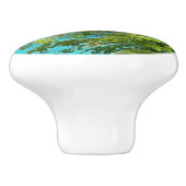 Uitzicht van de Bonaire Oceaan met Boat Ceramic Pu Keramische Knop (Zijkant)