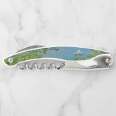 Uitzicht van de Bonaire Oceaan met de Kurkentrekke Kurkentrekker (Achterkant)