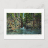 Uitzicht van de boot die door de vloed komt briefkaart (Voorkant)