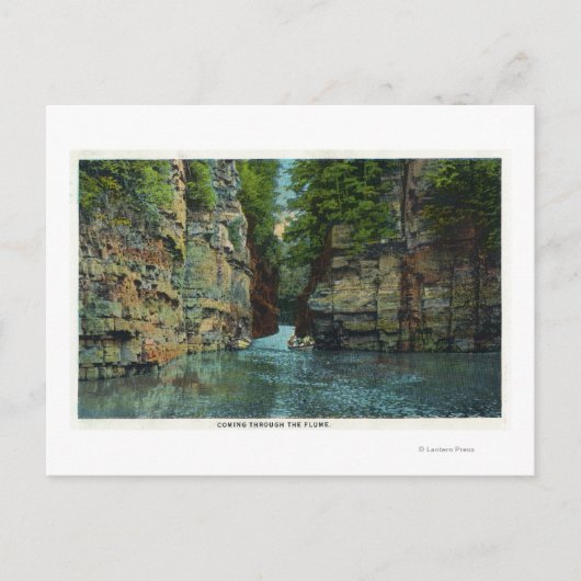 Uitzicht van de boot die door de vloed komt briefkaart (Voorkant)