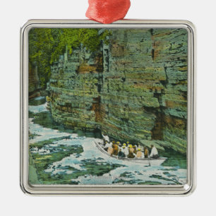 Uitzicht van de boot die naar beneden begint metalen ornament