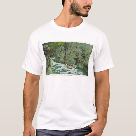 Uitzicht van de boot die naar beneden begint t-shirt (Voorkant)
