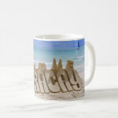 Uitzicht van de Boracay Filipijnen over het strand Koffiemok (Voorkant rechts)