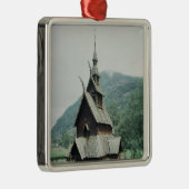 Uitzicht van de Borgund-kerk, c.1150 Metalen Ornament (Rechts)