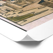 Uitzicht van de Bosporus dat vanuit het Zwarte Zee Poster (Hoek)