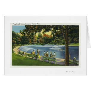 Uitzicht van de Boston Common Frog Pond