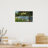 Uitzicht van de Boston Common Frog Pond Poster (Keuken)