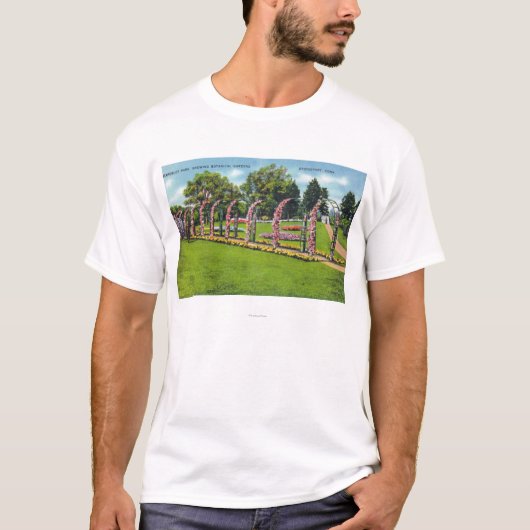 Uitzicht van de botanische tuinen in het Beardsley T-shirt (Voorkant)