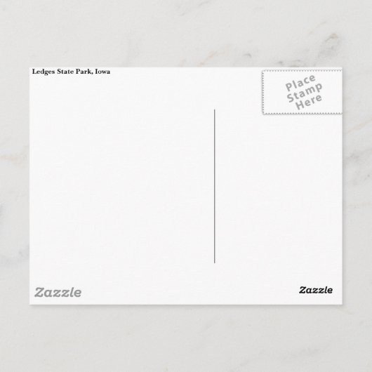 Uitzicht van de briefkaarten van de brug van Ledge (Achterkant)