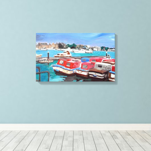 Uitzicht van de Broads Canvas Afdruk (Insitu (Houten vloer))