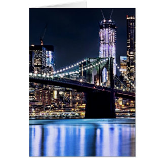 Uitzicht van de Brooklyn bridge-reflectie in New Y