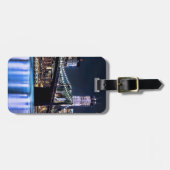 Uitzicht van de Brooklyn bridge-reflectie in New Y Bagagelabel (Voorkant horizontaal)