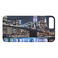 Uitzicht van de Brooklyn bridge-reflectie in New Y