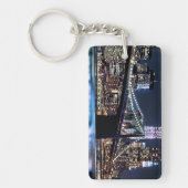 Uitzicht van de Brooklyn bridge-reflectie in New Y Sleutelhanger (Voorkant)