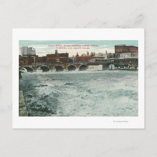 Uitzicht van de Brug die van de Straat van het Hof Briefkaart (Voorkant)