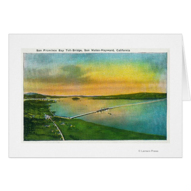 Uitzicht van de Brug naar Hayward, CA (Voorkant Horizontaal)