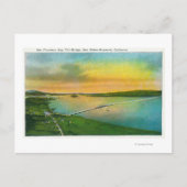 Uitzicht van de Brug naar Hayward, CA Briefkaart (Voorkant)