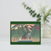 Uitzicht van de brug over de rivier de Ina, Nojiri Briefkaart (Staand voorkant)