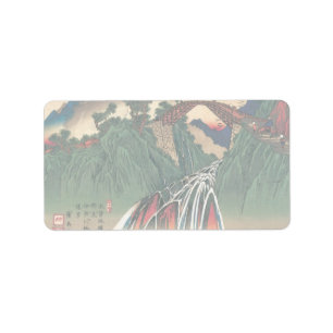 Uitzicht van de brug over de rivier de Ina, Nojiri Etiket