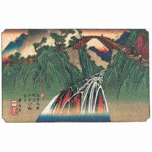 Uitzicht van de brug over de rivier de Ina, Nojiri Fotobeeldje Magneet