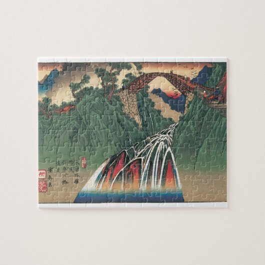 Uitzicht van de brug over de rivier de Ina, Nojiri Legpuzzel (Horizontaal)