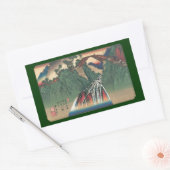 Uitzicht van de brug over de rivier de Ina, Nojiri Rechthoekige Sticker (Envelop)