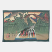 Uitzicht van de brug over de rivier de Ina, Nojiri Theedoek (Horizontaal)