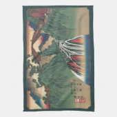 Uitzicht van de brug over de rivier de Ina, Nojiri Theedoek (Verticaal)