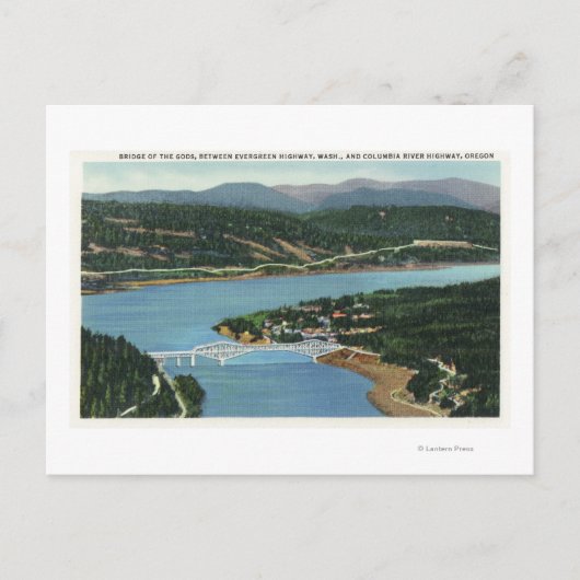 Uitzicht van de brug van de Goden Briefkaart (Voorkant)