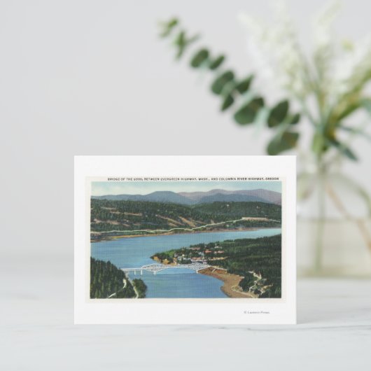 Uitzicht van de brug van de Goden Briefkaart (Staand voorkant)