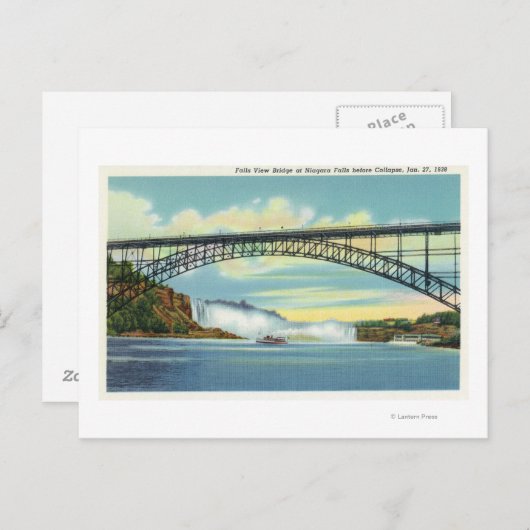 Uitzicht van de Brug van het Uitzicht van Herfsten Briefkaart (Voorkant / Achterkant)