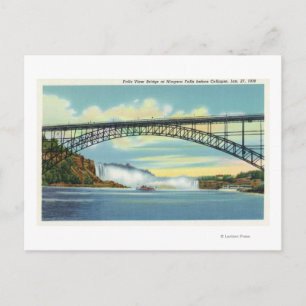 Uitzicht van de Brug van het Uitzicht van Herfsten Briefkaart