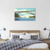 Uitzicht van de Brug van het Uitzicht van Herfsten Canvas Afdruk (Insitu (Slaapkamer))