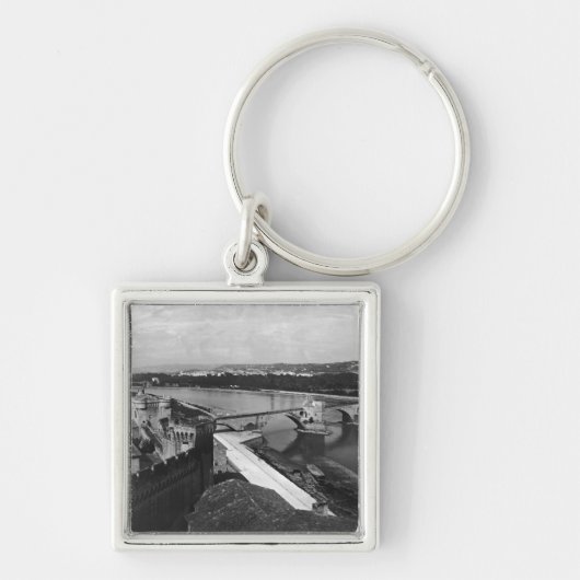 Uitzicht van de Brug van St. Benezet Sleutelhanger (Voorkant)
