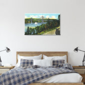 Uitzicht van de brug Waldo-Hancock Canvas Afdruk (Insitu (Slaapkamer))