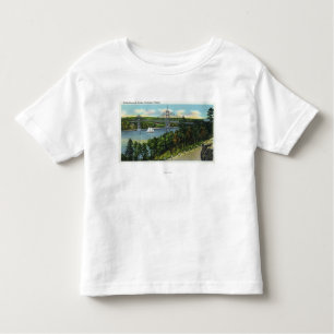 Uitzicht van de brug Waldo-Hancock Kinder Shirts