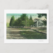 Uitzicht van de buitenkant van de middelbare schoo briefkaart (Voorkant)