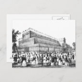 Uitzicht van de buitenkant van het Kristalpaleis Briefkaart (Voorkant / Achterkant)