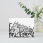 Uitzicht van de buitenkant van het Kristalpaleis Briefkaart (Staand voorkant)