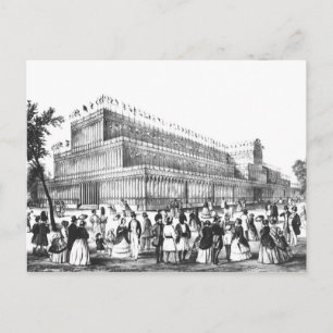 Uitzicht van de buitenkant van het Kristalpaleis Briefkaart