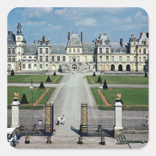 Uitzicht van de buitenkant vierkante sticker (Voorkant)