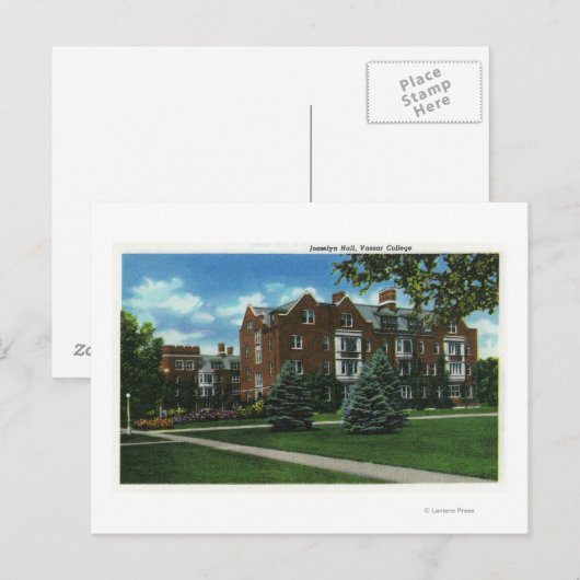 Uitzicht van de buitenzijde van Josselyn Hall, Vas Briefkaart (Voorkant / Achterkant)