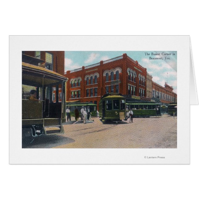 Uitzicht van de Busiest CornerBeaumont, TX (Voorkant Horizontaal)