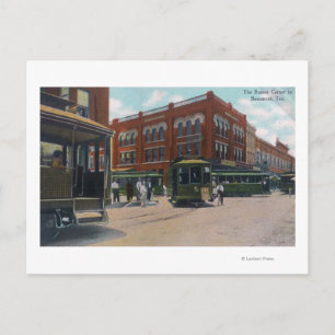 Uitzicht van de Busiest CornerBeaumont, TX Briefkaart