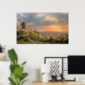 Uitzicht van de Butte Montmartre, c.1830 Poster (Thuiskantoor)