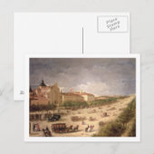 Uitzicht van de Calle de Alcala, Madrid (olie op h Briefkaart (Voorkant / Achterkant)