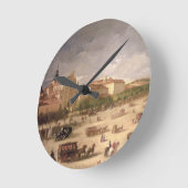 Uitzicht van de Calle de Alcala, Madrid (olie op h Ronde Klok (Hoek)