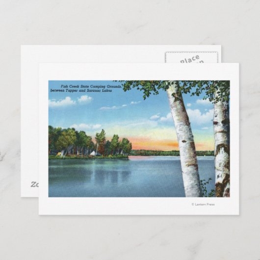 Uitzicht van de Camping Grounds of Fish Creek Briefkaart (Voorkant / Achterkant)