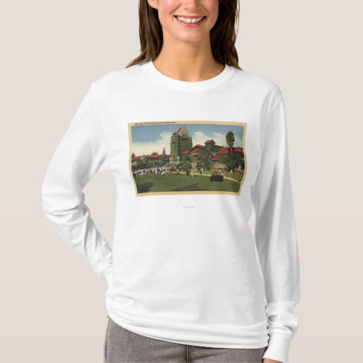 Uitzicht van de Campus van het San Jose State Coll T-shirt (Voorkant)